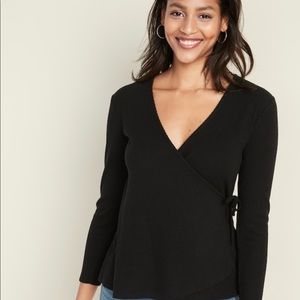 Never worn wrap sweater- model picture above